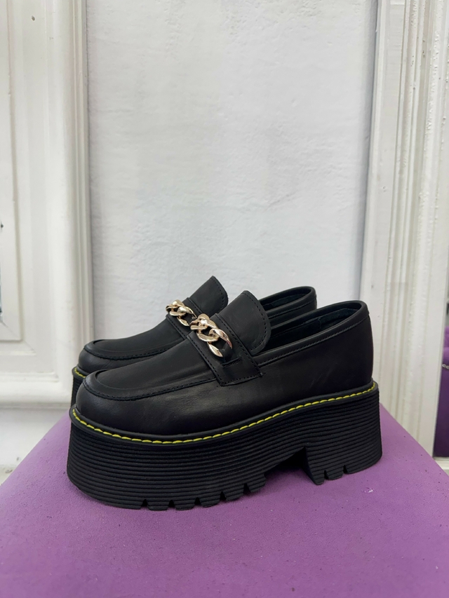 MOCASÍN LUIGI JAZZ ALTA CUERO NEGRO thumbnail 2
