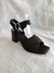 SANDALIA CARRIE TACO CUERO NEGRO LISO - Sandalias, zapatos, Botas y Borcegos de mujer con plataforma | Sofia de Grecia