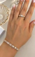 Kit Bracelete e anel pedras quadradas - comprar online