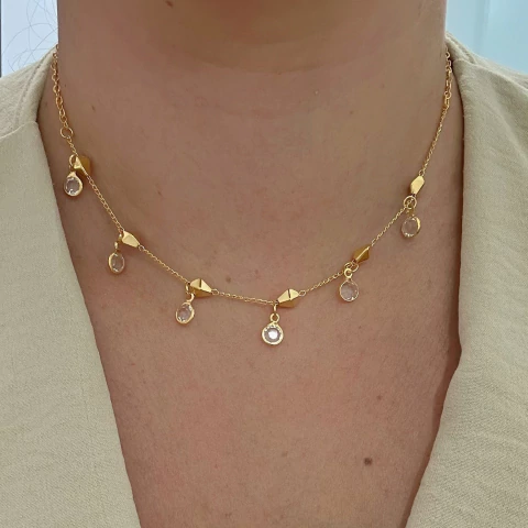 Chocker pedrinhas e tiffanys cristais - comprar online