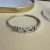 Bracelete elos cravejado inspiração prateado - comprar online