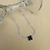 Chocker manta prata trevo preto - comprar online