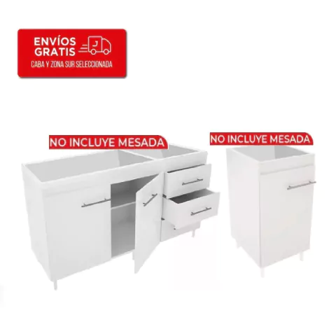 Combo Bajo Mesada Orlandi 1.80 Mts Sin Mesadas