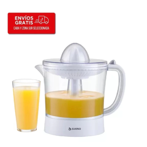 Exprimidor De Jugos Eléctrico Suono 1.2 L 25w 2 Conos Color Blanco