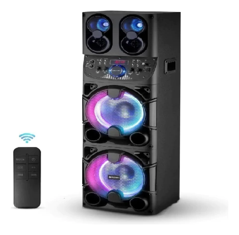 Torre De Sonido Parlante Suono 2 Tweeters X 10'' Luz Rbg 14500w