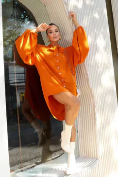 CHEMISE OVER SIZE - Sol Oliveira Boutique