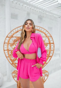 Conjunto Top, Shorts e Blusa - Sol Oliveira Boutique