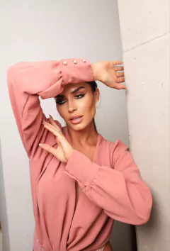 BODY CAMISA ROSE - Sol Oliveira Boutique