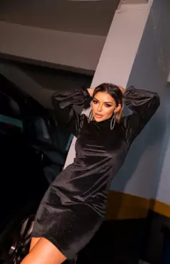 vestido thalita veludo - Sol Oliveira Boutique