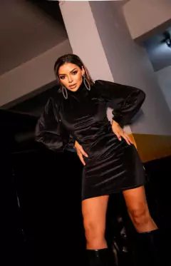 vestido thalita veludo