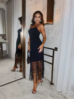VESTIDO THAIS FRANJA