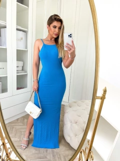 Vestido Canelado Longo