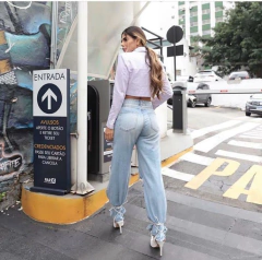 Cropped Blazer Valeska Xadrez - comprar online