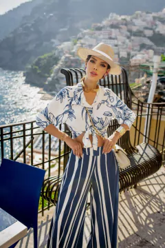 CALÇA CAPRI LISTRA
