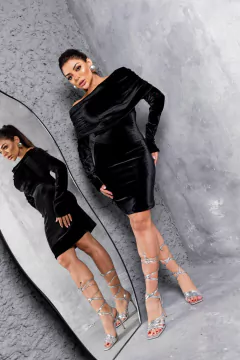 VESTIDO AMANDA VELUDO CRISTAL - Sol Oliveira Boutique
