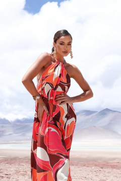 VESTIDO COLAR FLORAL - loja online