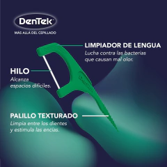 DENTEK FRESH CLEAN HILO DENTAL CON MANGO 75 CT