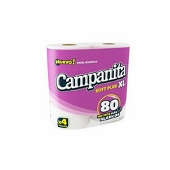 CAMPANITA PAPEL HIGIENICO XL SOFT PLUS 4 X 80M PACK X 10