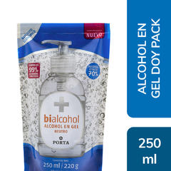 BIALCOHOL GEL NEUTRO DOY PACK x 250ML