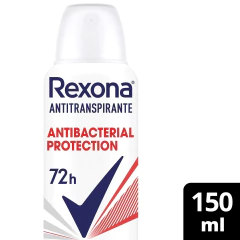 REXONA DESODORANTE ANTITRANSPIRANTE ANTIBACTERIAL EN AEROSOL 150ML