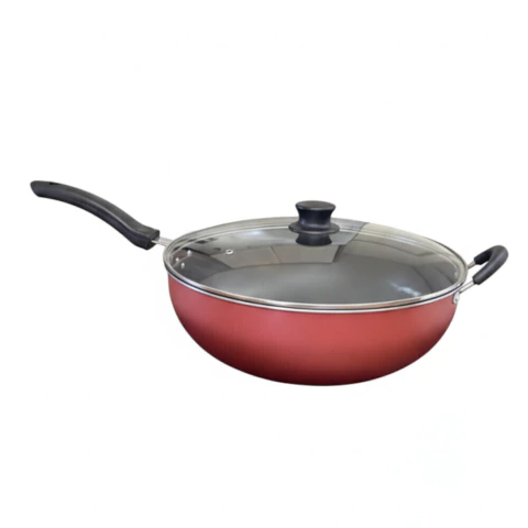 Panela Wok antiaderente Starflon grande 32cm 6,7 litros com tampa