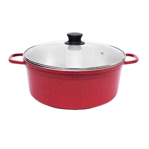 Panela de Alumínio Fundido Grosso avulsa 1,3L Vermelha Pig