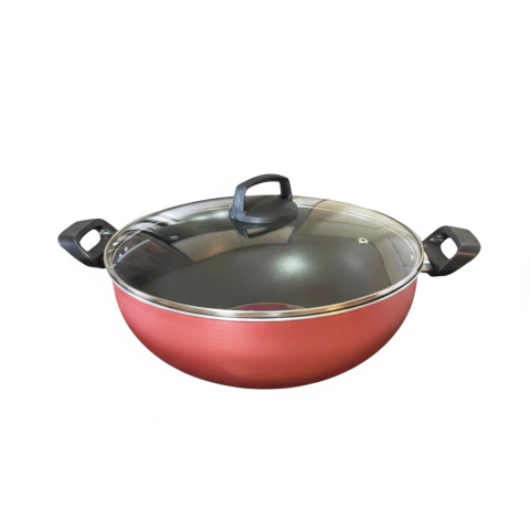 Panela Wok Grande 32cm Antiaderente 7,8 Litros Com Tampa