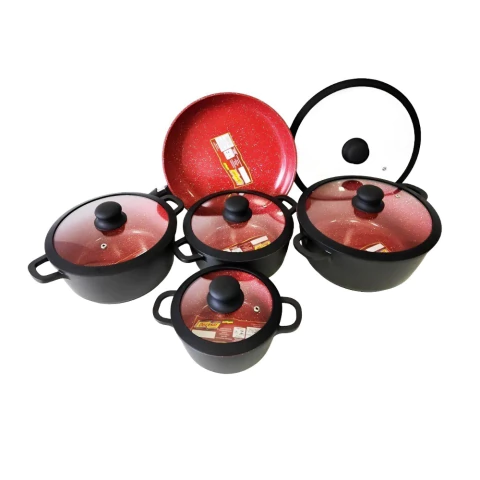 Jogo de panelas de ceramica red ceramics 5 peças original