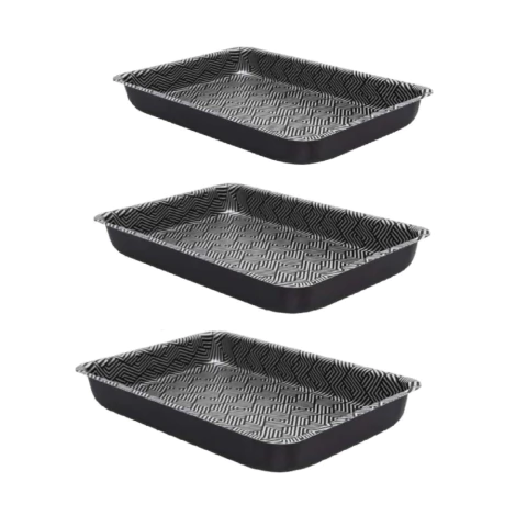 Jogo de Assadeiras de Alumínio com Revestimento Antiaderente Superflon 3 Peças