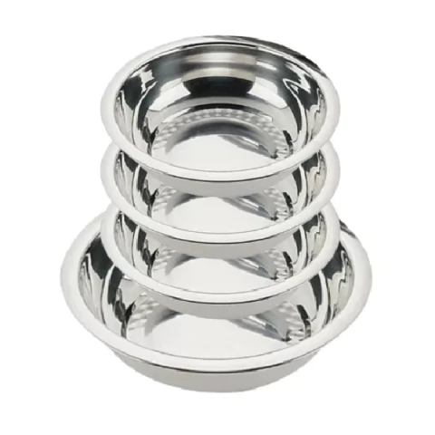 Jogo kit de 4 bacias inox premium para cozinha Docesar