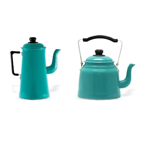 Kit Conjunto Bule 1.8 Litros E Chaleira 1.7 Litros Turquesa