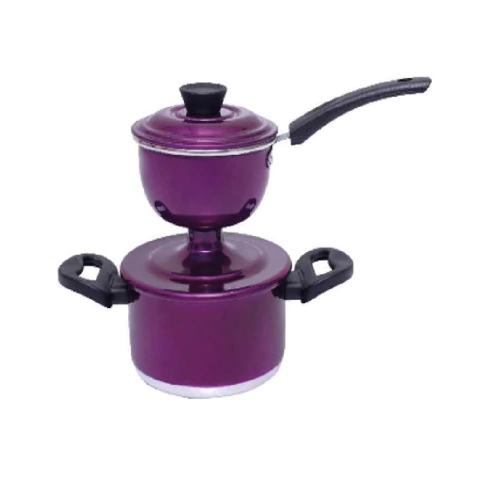 Panela Cuzcuzeira Economica 800Ml aluminio grosso Lilás