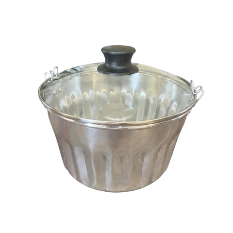 Forma de Pudim Frisada Com Tampa de Vidro N20 2,4 Litros Forneavel