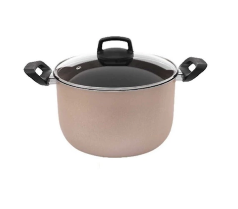 Caldeirão antiaderente Starflon com tampa de vidro Docesar