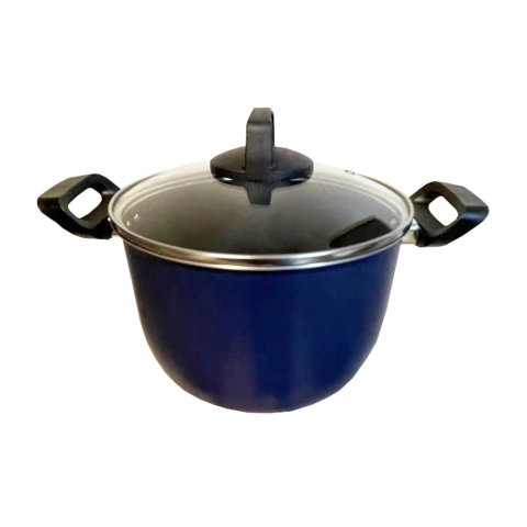 Caldeirão antiaderente Starflon com tampa de vidro Azul 2,2 Litros