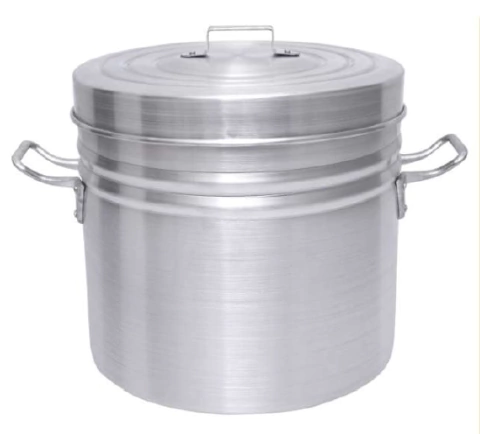 Caldeirão Panelão Industrial De Aluminio Nº40, 40L Com Tampa
