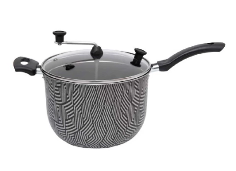 Pipoqueira antiaderente Premium com tampa de vidro 4L Docesar