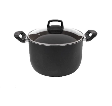 Caldeirão antiaderente Starflon com tampa de vidro Docesar