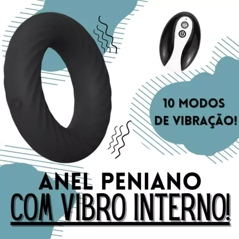 Anel Peniano Alta vibração 10 Modos Vibro com Controle