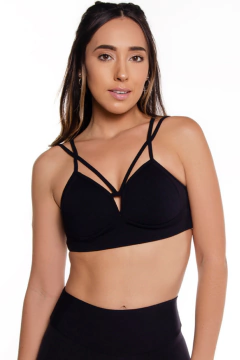 TOP DE TIRAS LISO COM BOJO - Jô Macedo