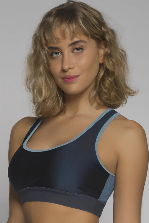 TOP PLATINADO COM RECORTE