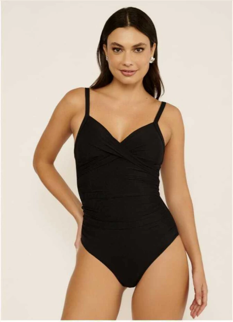 Maiô Drapeado Black