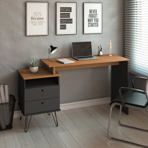 Escrivaninha Industrial Casa Sua Móveis 6088