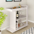 Bar com rodízios, porta-taças e espelho AMAZONAS Off white- Artely - comprar online
