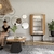 Mesa Centro 70cm Base Hexagonal Dalla Costa Freijó/Preto