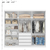 Guarda Roupas 6 portas de 2,41 100% MDF cor 02 - comprar online