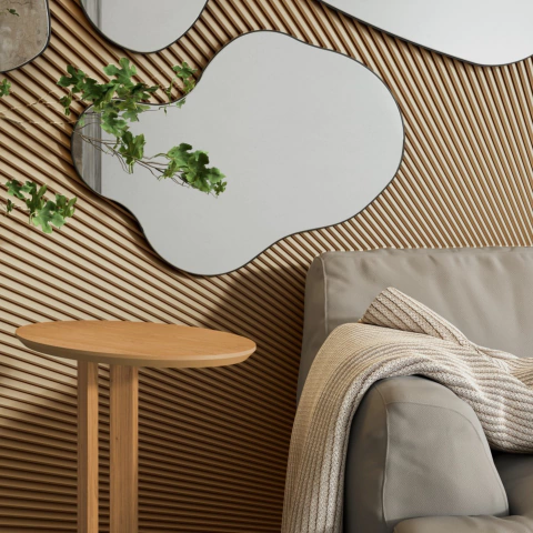 Espelho com estrutura em MDF de 88cm