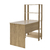 Escrivaninha Com Estante Artely Match 3 Prateleiras 120cm Off White/ Carvalho - comprar online