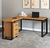 Escrivaninha em L estilo industrial MDF