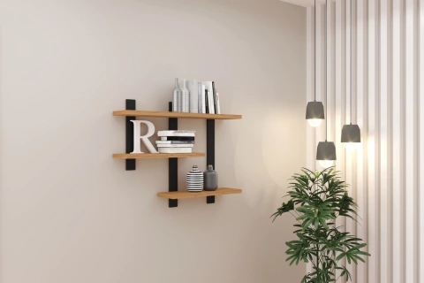 Nicho industrial com 3 prateleiras 100% MDF